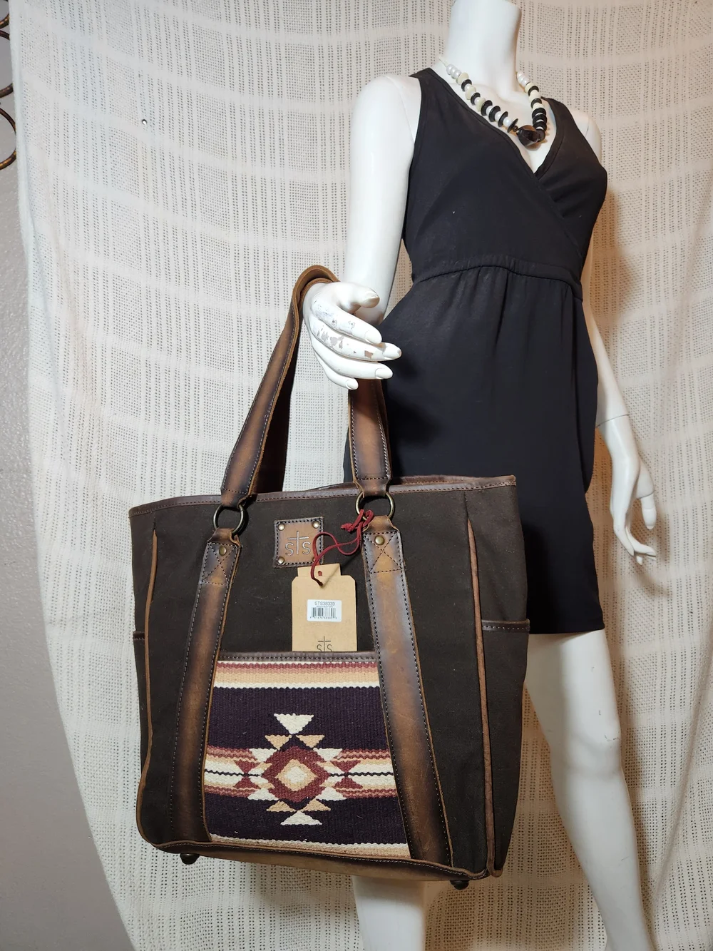 STS RANCHWEAR SERAPE COLLECTION TOTE PURSE CCW CONCEALED CARRY CANVAS LEATHER